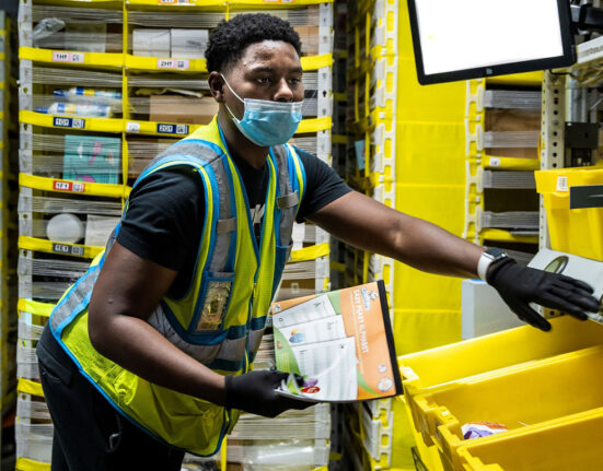 Man packing fulfillment